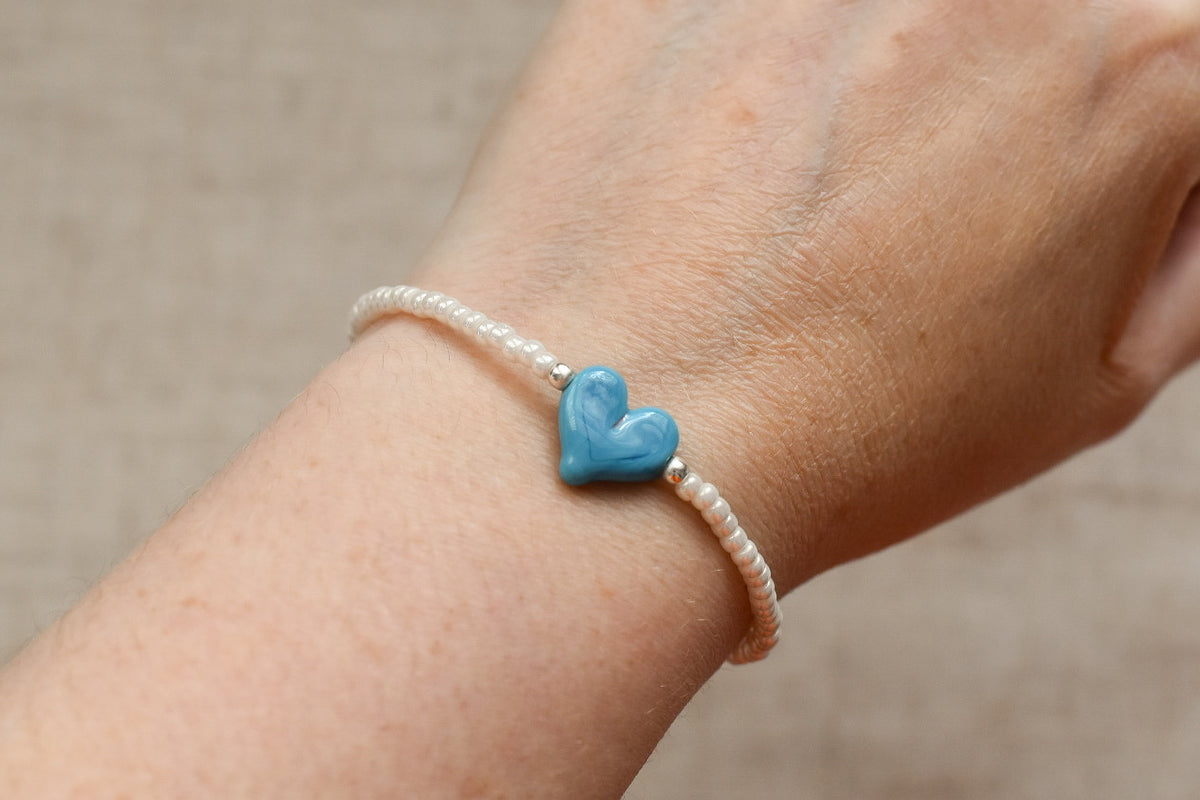 Murano Glass Heart Bracelet