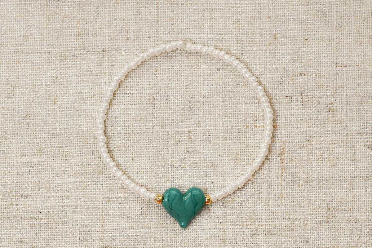 Murano Glass Heart Bracelet