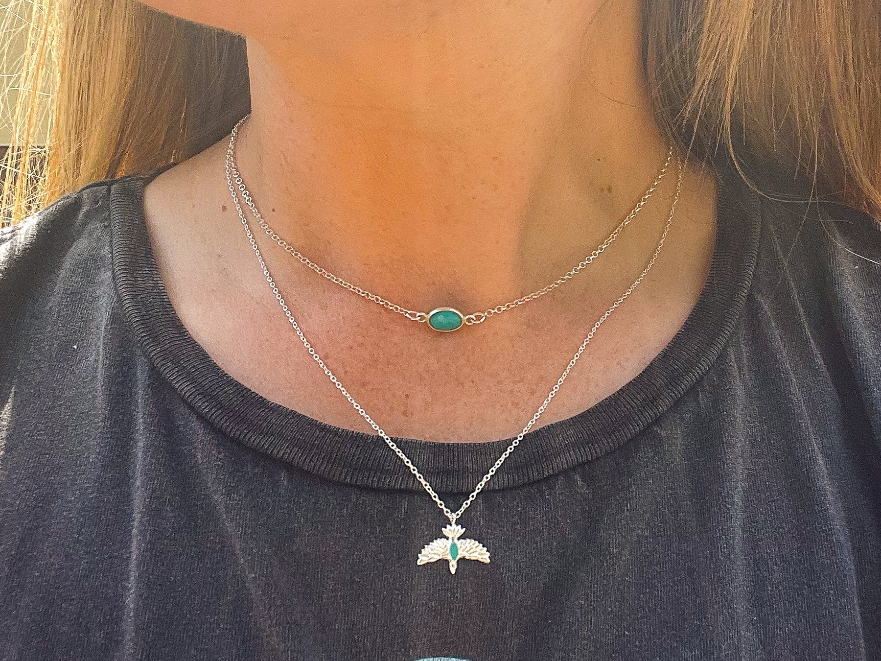 Turquoise Bird Necklace