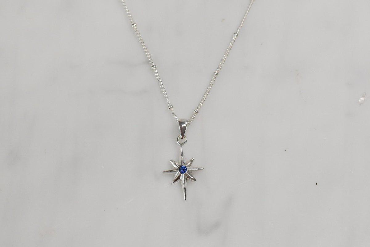 Sterling silver norther star necklace