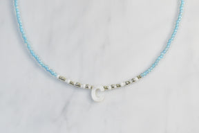 Mother of Pearl Initial Necklace