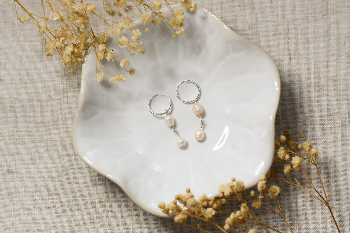 Pearl Hoop Earrings