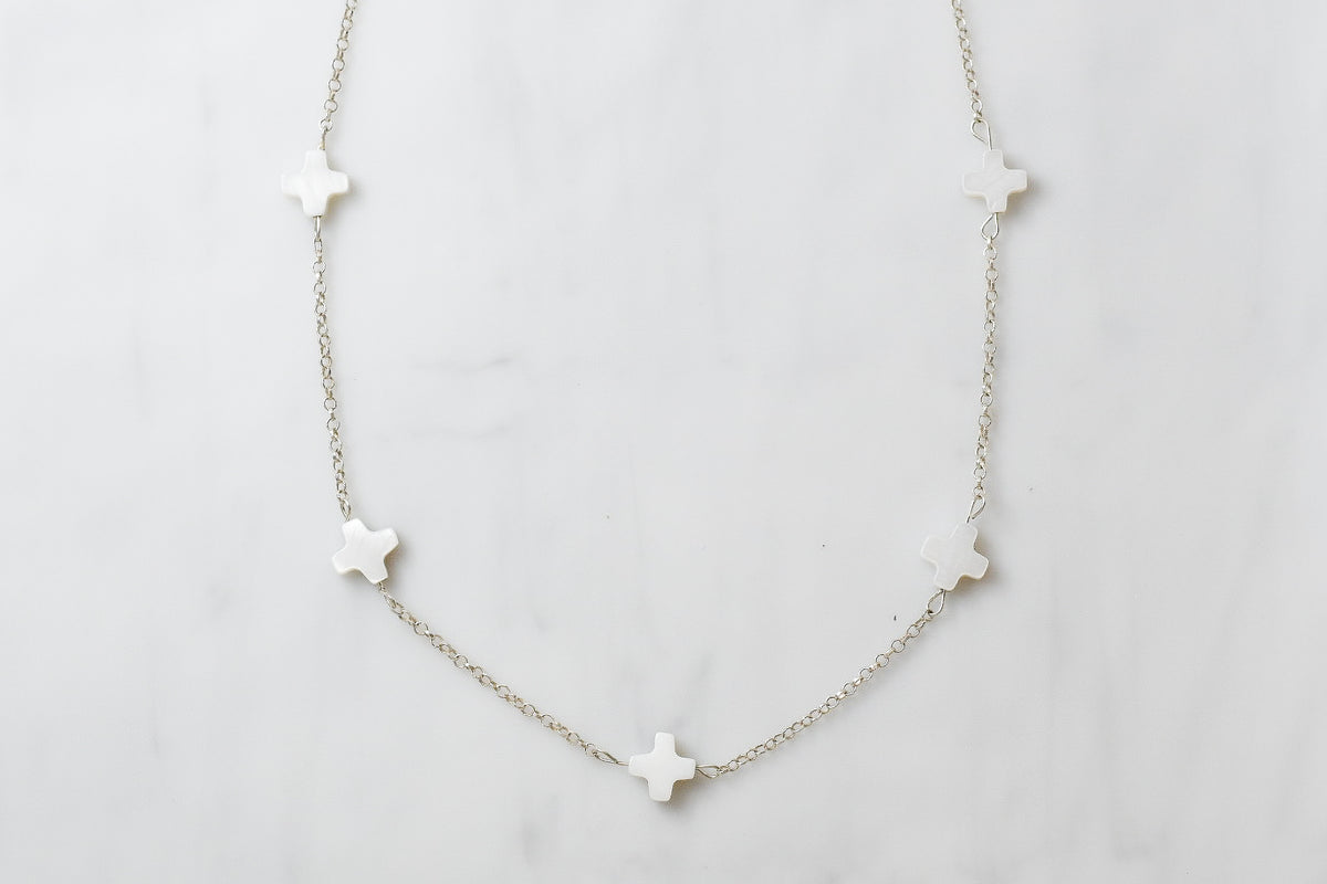 Mother of Pearl Charm Necklace