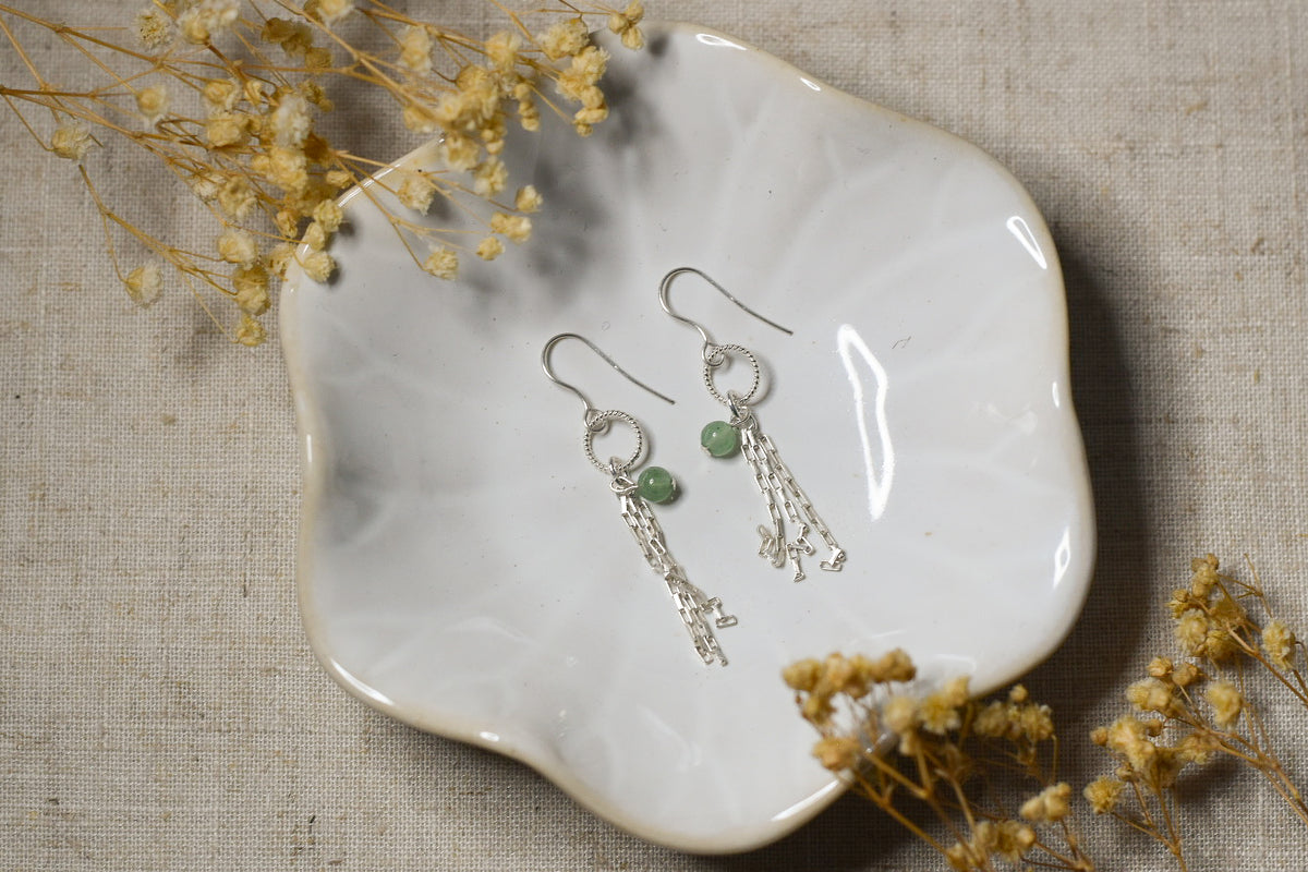 Aventurine Chain Earrings