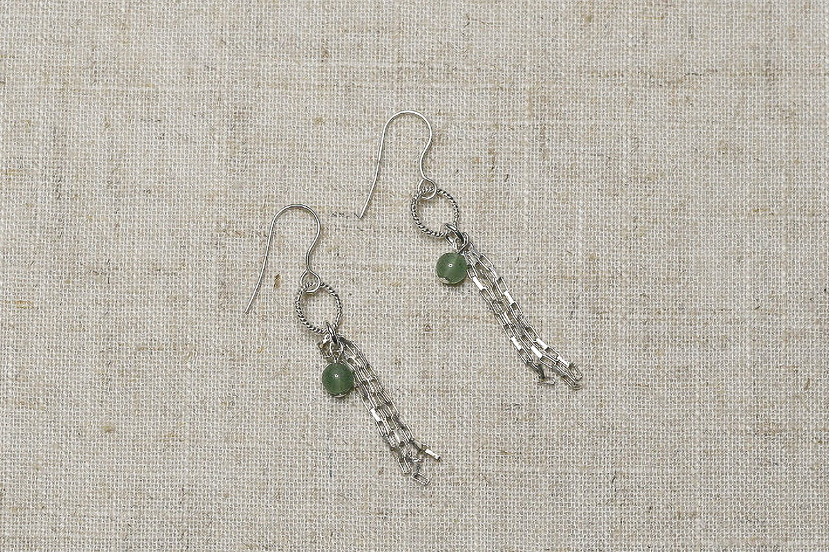 Aventurine Chain Earrings