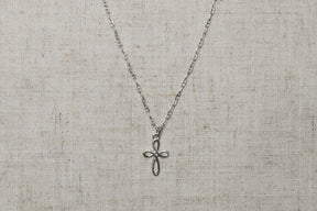 Silver Cross Pendant Necklace