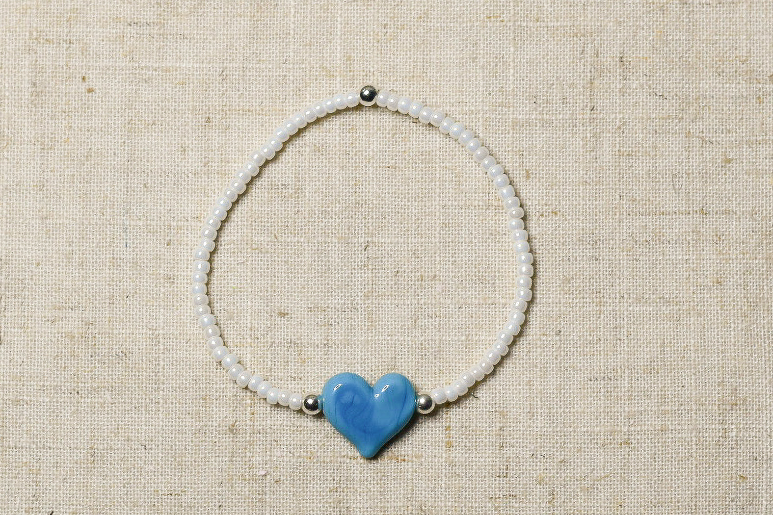 Murano Glass Heart Bracelet