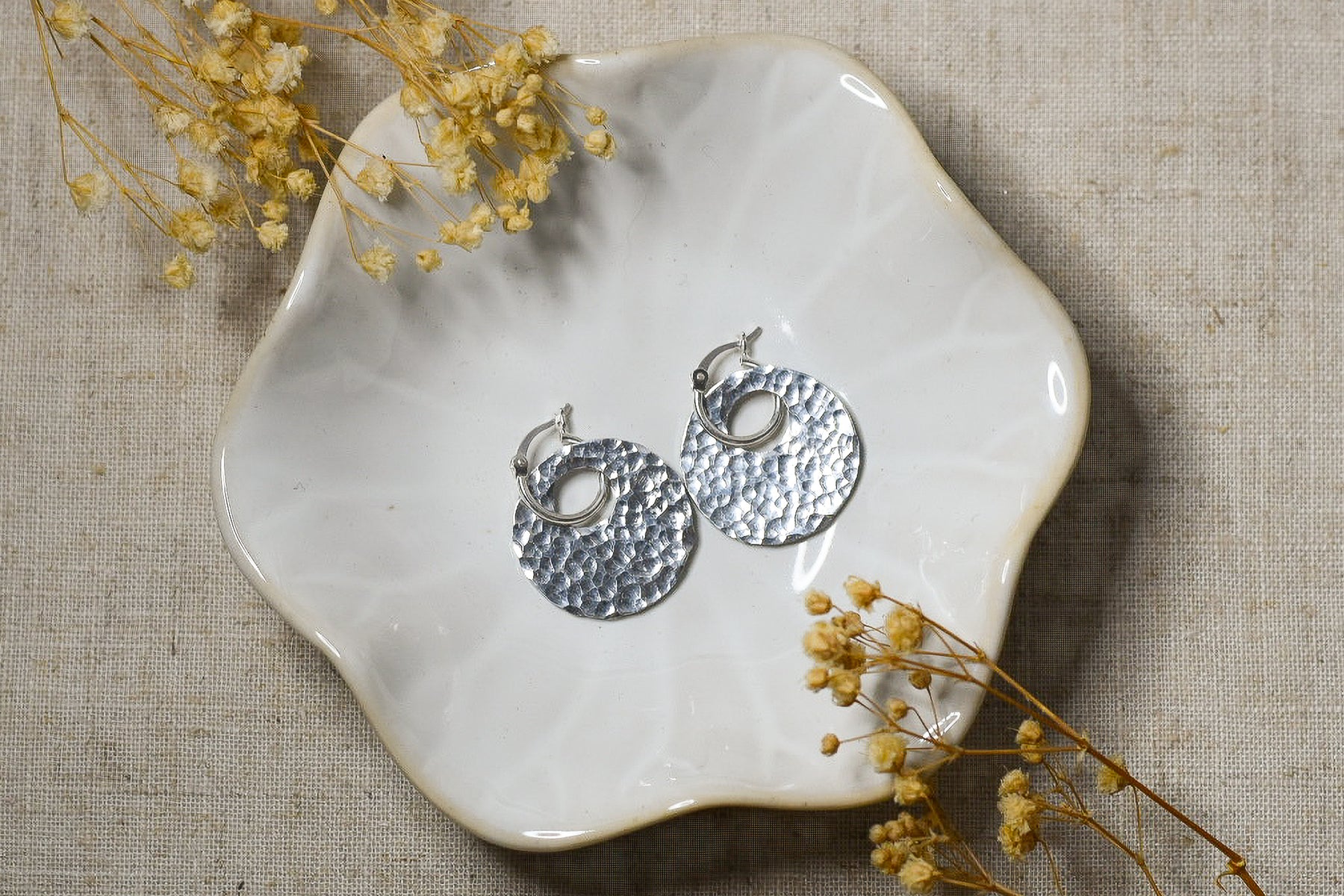 Hammered Washer Earrings