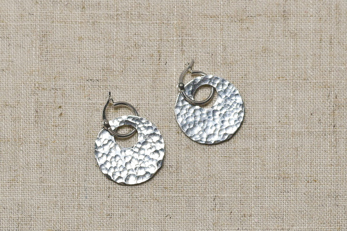 Hammered Washer Earrings